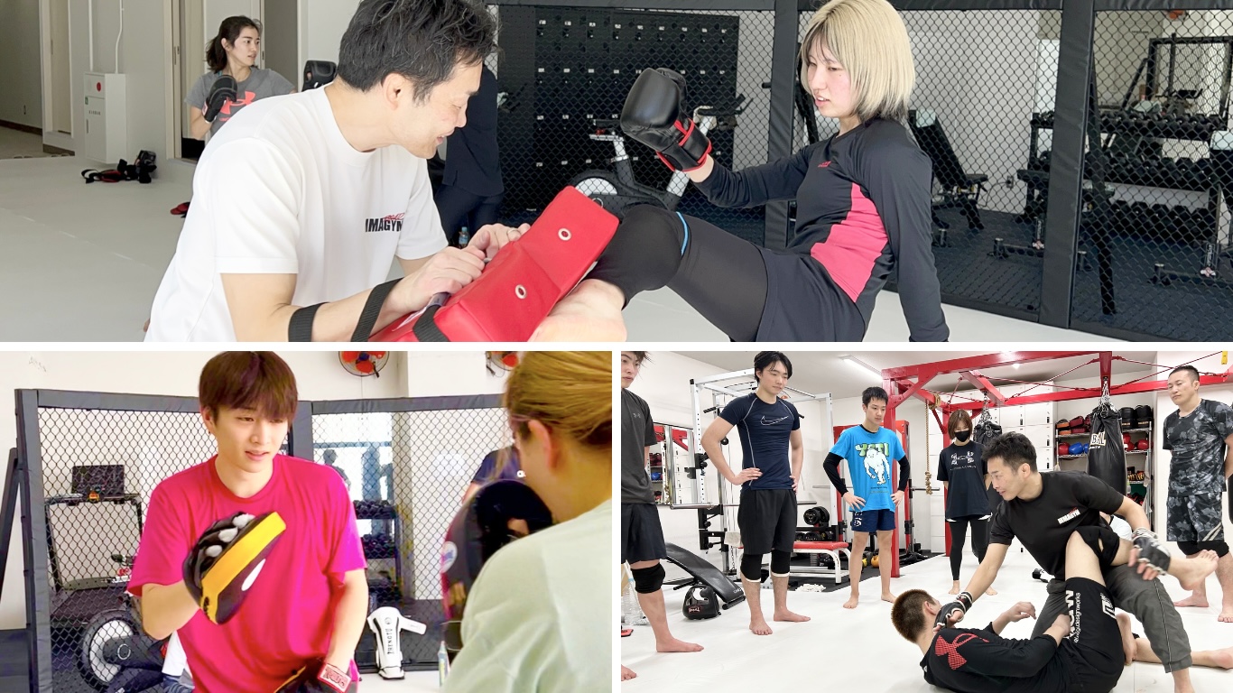 キックボクシング練習風景